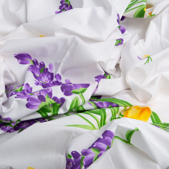 Ranfors coarse calico fabric M11016/1 лаванда з метеликами, фото 3