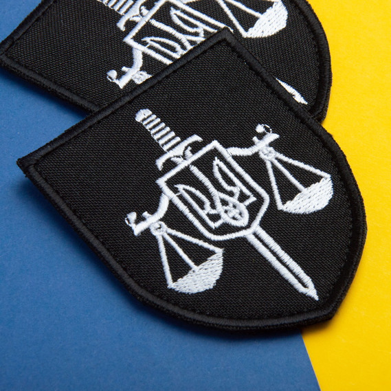 Set of 2 Patches with Velcro - Prosecutor`s Office of Ukraine 6.3x8 cm Embroidered Black Shield Patch¶¶¶¶¶¶¶, фото 3