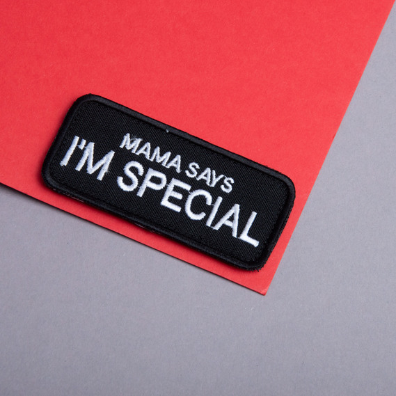 Набір шевронів 2 шт з липучкою Mama says I am special 4х9 см Мама каже, що я особливий вшитий патч шеврон нашивка, фото 8 Набір шевронів 2 шт з липучкою Mama says I am special 4х9 см Мама каже, що я особливий вшитий патч шеврон нашивка, фото 8