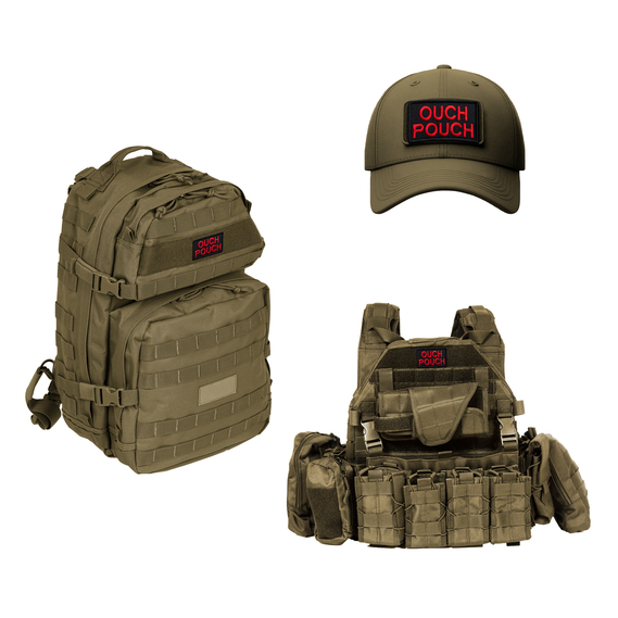 Набор шевронов 2 шт с липучкой Ouch Pouch 5x8 см вышитый патч шеврон нашивка, фото 7 Набор шевронов 2 шт с липучкой Ouch Pouch 5x8 см вышитый патч шеврон нашивка, фото 7