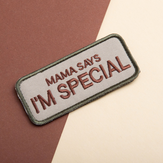 Набор шевронов 2 шт с липучкой "Mama says I am special" 4x9 см "Мама говорит, что я особенный" вышитый патч шеврон нашивка, фото 9 Набор шевронов 2 шт с липучкой "Mama says I am special" 4x9 см "Мама говорит, что я особенный" вышитый патч шеврон нашивка, фото 9