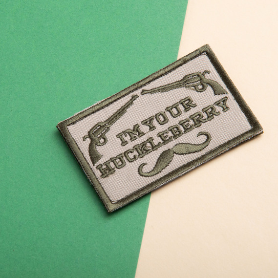 Набір шевронів 2 шт з липучкою I am your Huckleberry 5x8 см хакі вишитий патч шеврон нашивка, фото 9