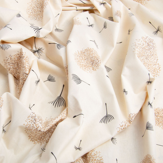 Ranfors coarse calico fabric M04112/1 кульбабка крем, фото 3