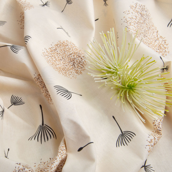 Ranfors coarse calico fabric M04112/1 кульбабка крем, фото 4