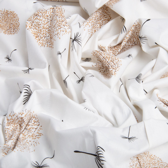 Ткань бязь ранфорс для постельного белья, хлопок, 130 гр/м2, 240 см M04112/6 кульбабка молоко, фото 3 Ткань бязь ранфорс для постельного белья, хлопок, 130 гр/м2, 240 см M04112/6 кульбабка молоко, фото 3