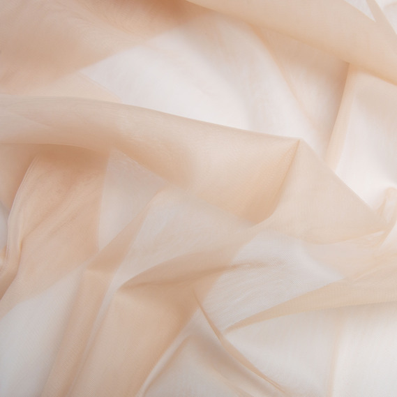 Tulle fabric, 3.0 meters, Euro style V-H84 беж, фото 2