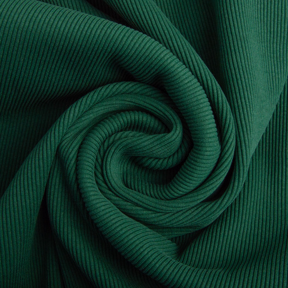 Ткань трикотажное полотно Кашкорсе, 130 см, 300 гр/м2, хлопок т.зелене, фото 1