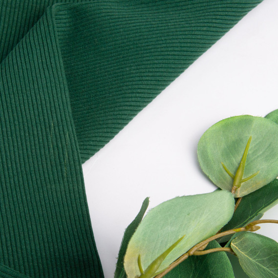 Ткань Кашкорсе IDEIA трикотажное полотно, 130 см, 300 г/м2, хлопок, для манжет, горловин, низа свитшотов т.зелене, фото 6