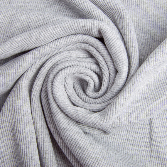 Ткань трикотажное полотно Кашкорсе, 130 см, 300 гр/м2, хлопок сірий меланж, фото 1