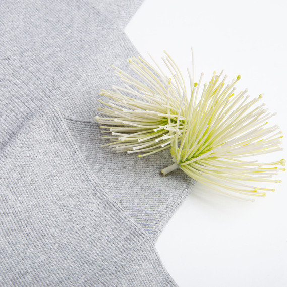 Ткань трикотажное полотно Кашкорсе, 130 см, 300 гр/м2, хлопок сірий меланж, фото 3