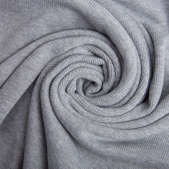Ткань трикотажное полотно Кашкорсе, 130 см, 300 гр/м2, хлопок сірий меланж №2, фото 1