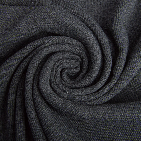 Тканина трикотажне полотно Кашкорсе, 130 см, 300 гр/м2, бавовна т/сірий меланж №2, фото 1 Тканина трикотажне полотно Кашкорсе, 130 см, 300 гр/м2, бавовна т/сірий меланж №2, фото 1