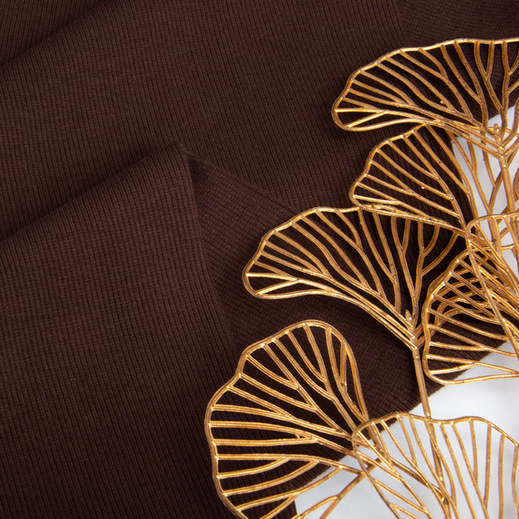 Тканина трикотажне полотно Кашкорсе, 130 см, 300 гр/м2, бавовна шоколад, фото 3