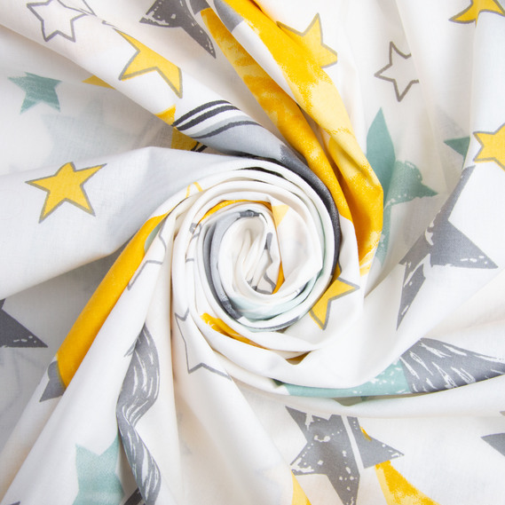 Тканина бязь ранфорс для постільної білизни, бавовна, 130 гр/м2, 240 см 9.23329/5 Ніч м`ята, фото 1