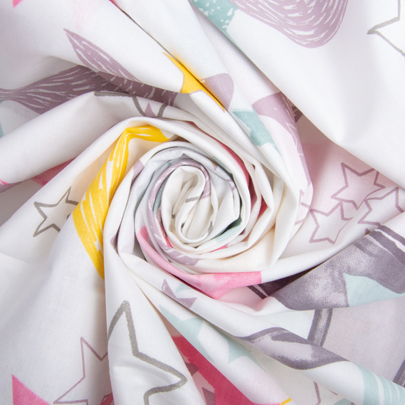 Ranfors coarse calico fabric 9.23329/6 Ніч рожева, фото 1