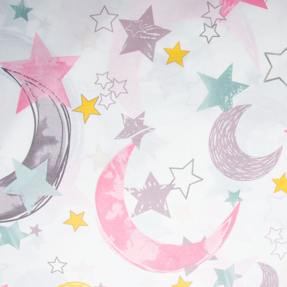 Ranfors coarse calico fabric 9.23329/6 Ніч рожева, фото 2