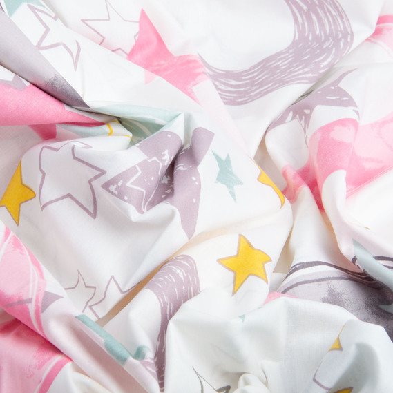 Ranfors coarse calico fabric 9.23329/6 Ніч рожева, фото 3