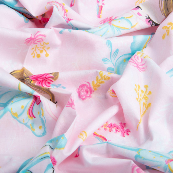 Ranfors coarse calico fabric 12.24862/8 Принцеси рожеві, фото 4