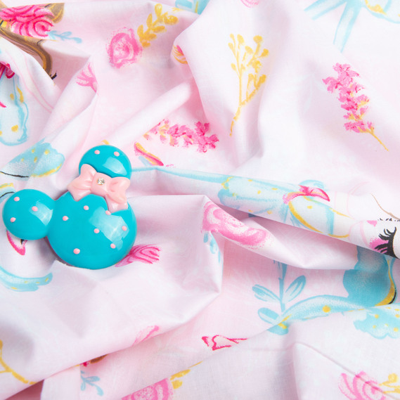 Ranfors coarse calico fabric 12.24862/8 Принцеси рожеві, фото 5