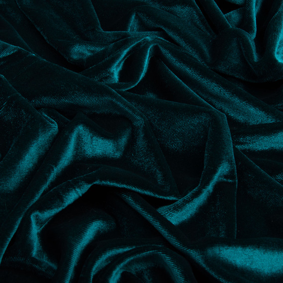 Тканина велюр однотонний, 140 см, 284 гр/м2, для одягу, плаття, костюмів, спідниць V-4 зелений, фото 2