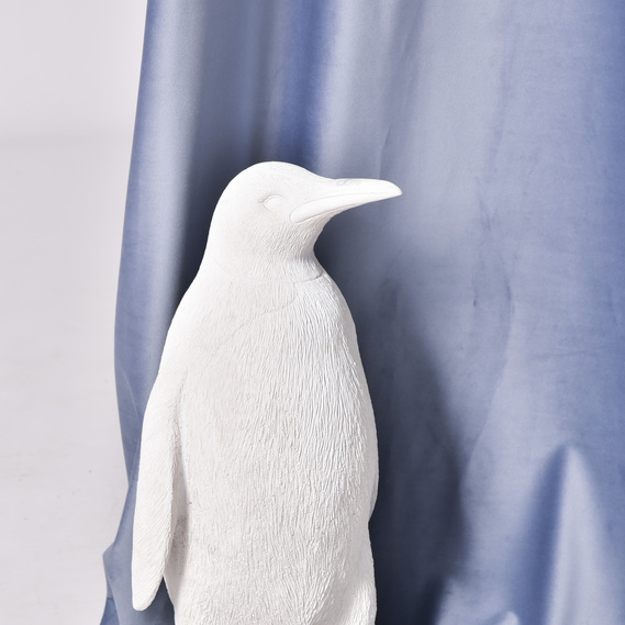 Ткань портьерная однотонная Бархат. 295 см, 365 гр/м2, шторная ткань, ткань для штор, шторы, портьеры, гардины, ткань гардинная V-11 сіро-блакитний, фото 4