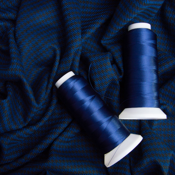 Suit Fabric Houndstooth, 135 cm, 245 g/m², for clothing, dresses, suits, and skirts V-2 чорно/синя, фото 3 Suit Fabric Houndstooth, 135 cm, 245 g/m², for clothing, dresses, suits, and skirts V-2 чорно/синя, фото 3