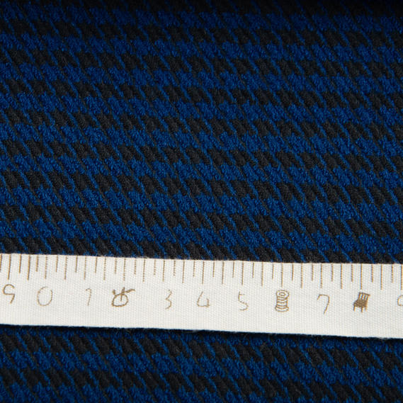 Suit Fabric Houndstooth, 135 cm, 245 g/m², for clothing, dresses, suits, and skirts V-2 чорно/синя, фото 4 Suit Fabric Houndstooth, 135 cm, 245 g/m², for clothing, dresses, suits, and skirts V-2 чорно/синя, фото 4