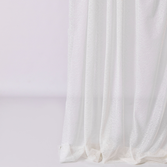 Ткань тюль жаккард Розы полоса, 292 см, 75 гр/м2 V-J0090 екрю, фото 1 Ткань тюль жаккард Розы полоса, 292 см, 75 гр/м2 V-J0090 екрю, фото 1