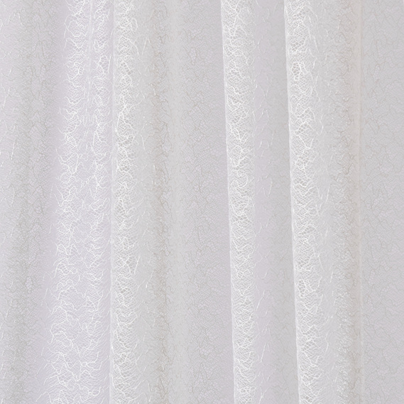 Ткань тюль жаккард Розы полоса, 292 см, 75 гр/м2 V-J0090 екрю, фото 2 Ткань тюль жаккард Розы полоса, 292 см, 75 гр/м2 V-J0090 екрю, фото 2