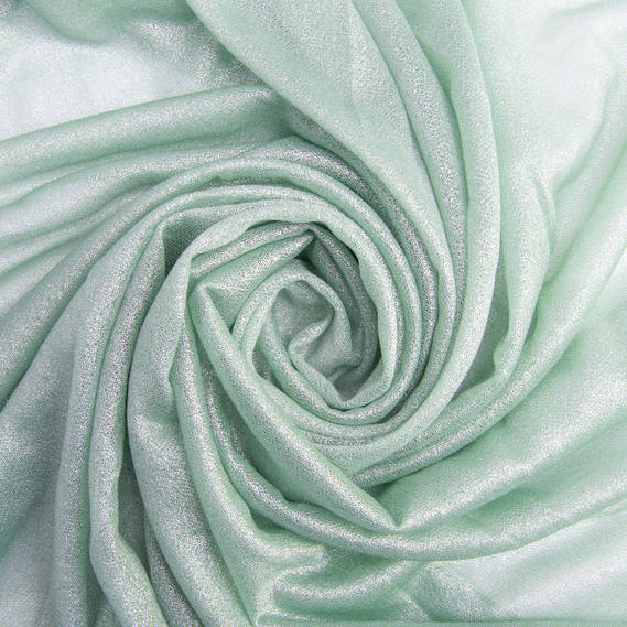 Ткань трикотаж Феерия металлик креп, 150 см, 100 гр/м2, для платьев, костюмов, блуз м`ята , фото 1
