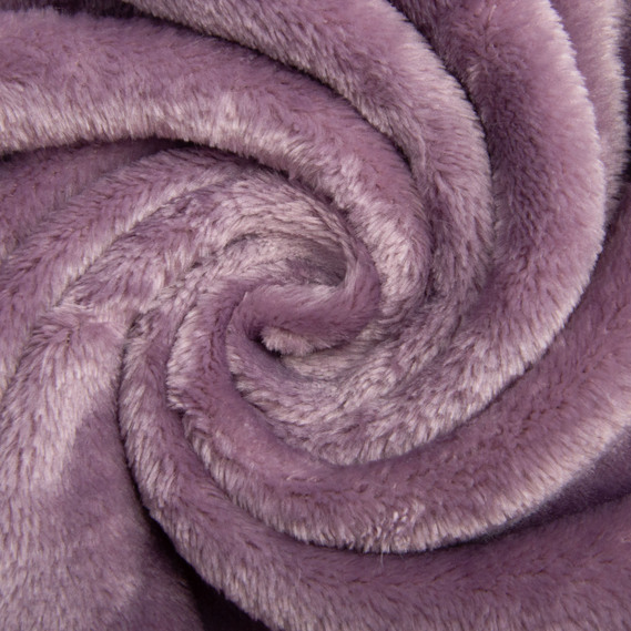 Тканина махрове полотно Велсофт, 175 см, 400 гр/м2, м`яка тканина для пледів, халатів, піжам, покривал темний бузок, фото 1