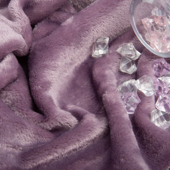 Тканина махрове полотно Велсофт, 175 см, 400 гр/м2, м`яка тканина для пледів, халатів, піжам, покривал темний бузок, фото 3 Тканина махрове полотно Велсофт, 175 см, 400 гр/м2, м`яка тканина для пледів, халатів, піжам, покривал темний бузок, фото 3