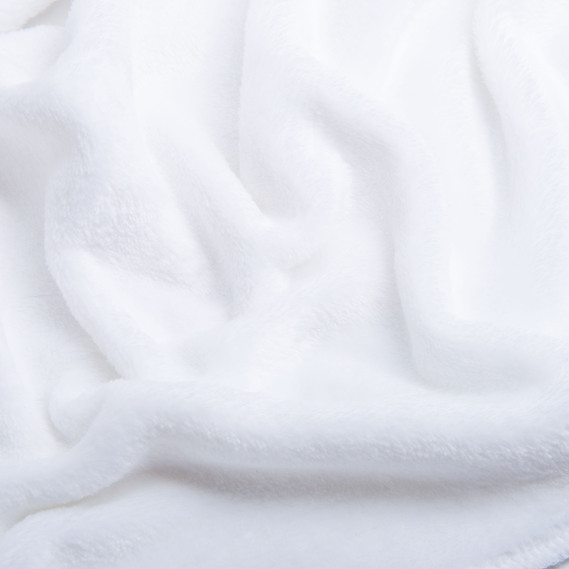 Ткань махровое полотно Велсофт, 175 см, 400 гр/м2, мягкая ткань для пледов, халатов, пижам, покрывал св/молоко, фото 2