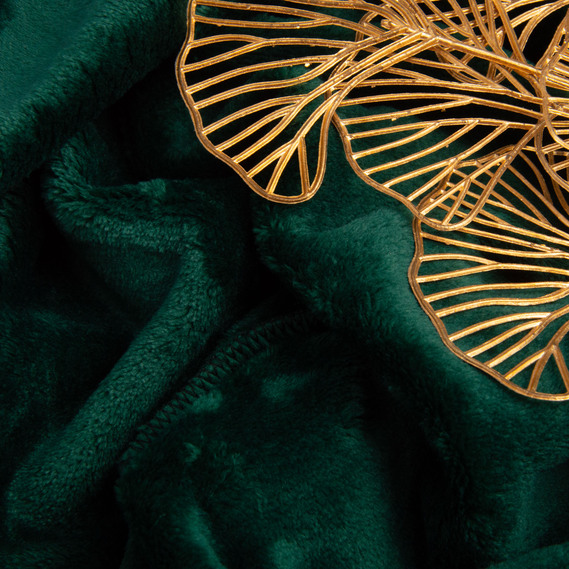 Тканина махрове полотно Велсофт, 175 см, 400 гр/м2, м`яка тканина для пледів, халатів, піжам, покривал смарагд, фото 3