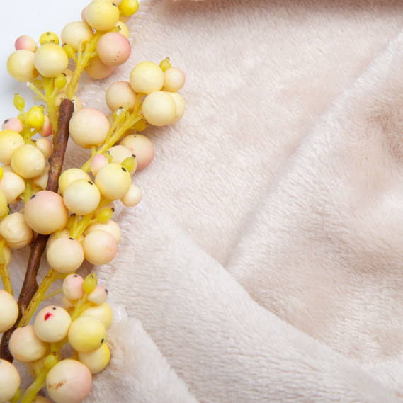 Ткань махровое полотно Велсофт, 175 см, 400 гр/м2, мягкая ткань для пледов, халатов, пижам, покрывал крем , фото 3