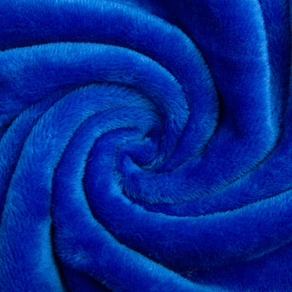 Тканина махрове полотно Велсофт, 175 см, 400 гр/м2, м`яка тканина для пледів, халатів, піжам, покривал індіго, фото 1