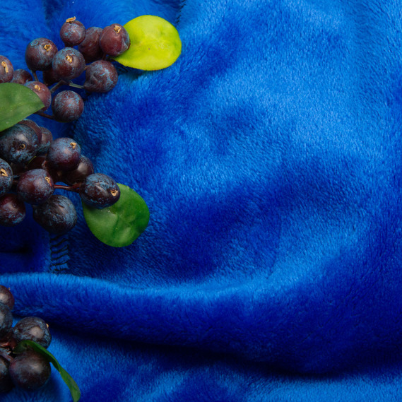 Тканина махрове полотно Велсофт, 175 см, 400 гр/м2, м`яка тканина для пледів, халатів, піжам, покривал індіго, фото 3