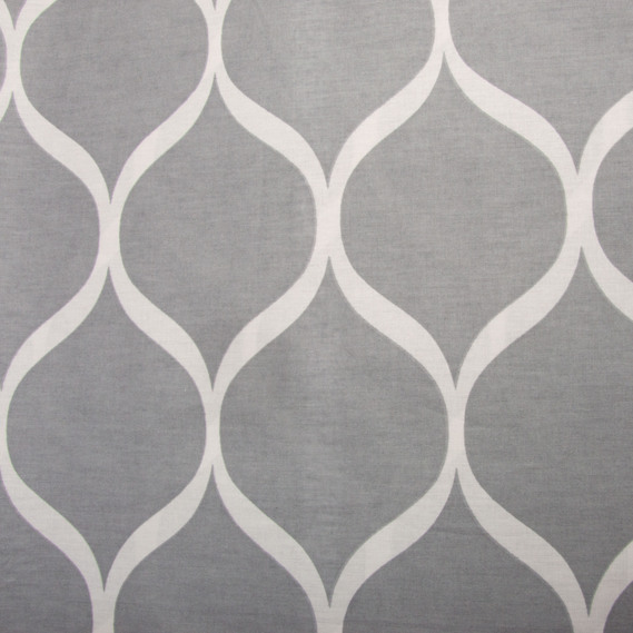 Ranfors coarse calico fabric 20311 v-06 Хвилі сірі, фото 3