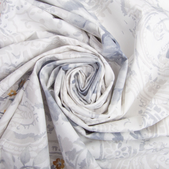 Ткань бязь ранфорс для постельного белья, хлопок, 130 гр/м2, 240 см 12.28856/6 Роуз сіра, фото 1