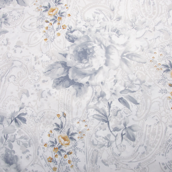 Ткань бязь ранфорс для постельного белья, хлопок, 130 гр/м2, 240 см 12.28856/6 Роуз сіра, фото 3