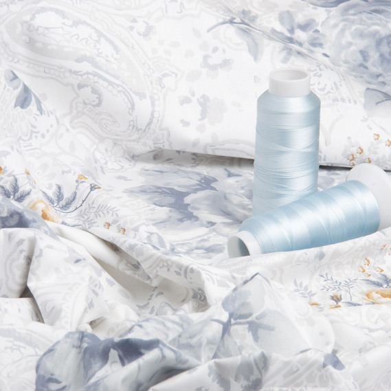 Ткань бязь ранфорс для постельного белья, хлопок, 130 гр/м2, 240 см 12.28856/6 Роуз сіра, фото 4