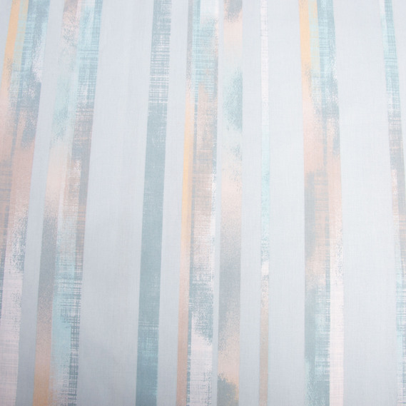 Ткань бязь ранфорс для постельного белья, хлопок, 130 гр/м2, 240 см 7003-01 Штрих бірюза, фото 3