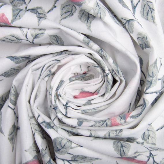 Ranfors coarse calico fabric 10.27889/24 Шипшина рожева, фото 1