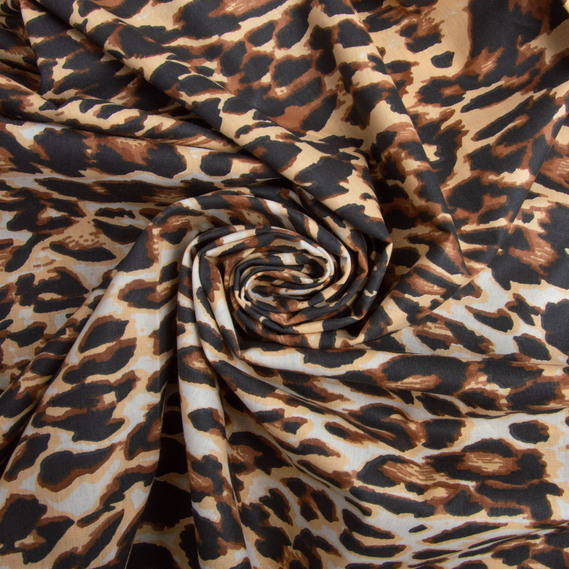 Ranfors coarse calico fabric M05182/8 Лео коричн., фото 1
