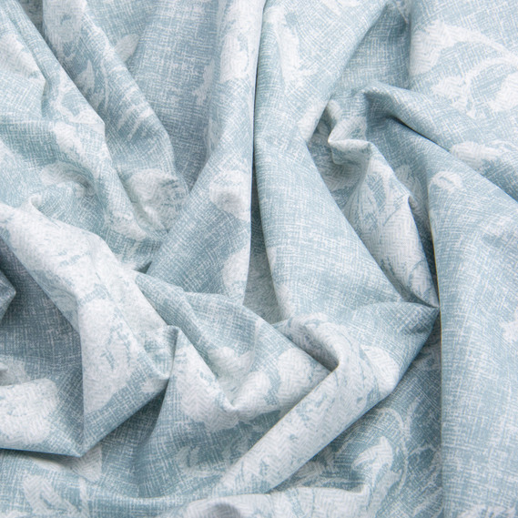 Тканина бязь ранфорс для постільної білизни, бавовна, 130 гр/м2, 240 см 3.28997/8 Троянди на т/бірюз., фото 2