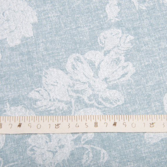 Тканина бязь ранфорс для постільної білизни, бавовна, 130 гр/м2, 240 см 3.28997/8 Троянди на т/бірюз., фото 5