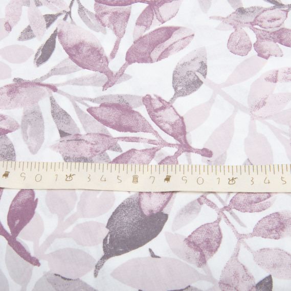 Тканина бязь ранфорс для постільної білизни, бавовна, 130 гр/м2, 240 см 11.27809/20 Гілочка лілова, фото 5