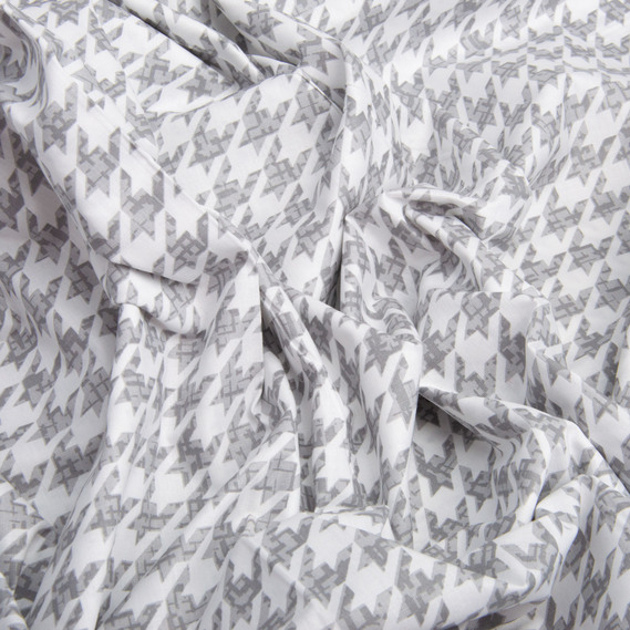 Тканина бязь ранфорс для постільної білизни, бавовна, 130 гр/м2, 240 см 4.28656/8 Гусяча лапка сіра, фото 2