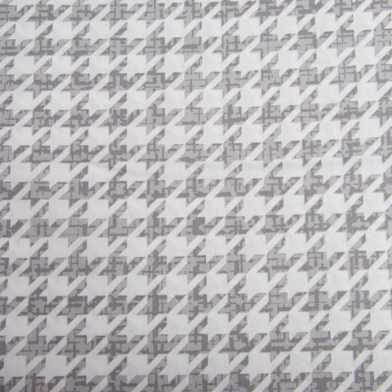 Тканина бязь ранфорс для постільної білизни, бавовна, 130 гр/м2, 240 см 4.28656/8 Гусяча лапка сіра, фото 3