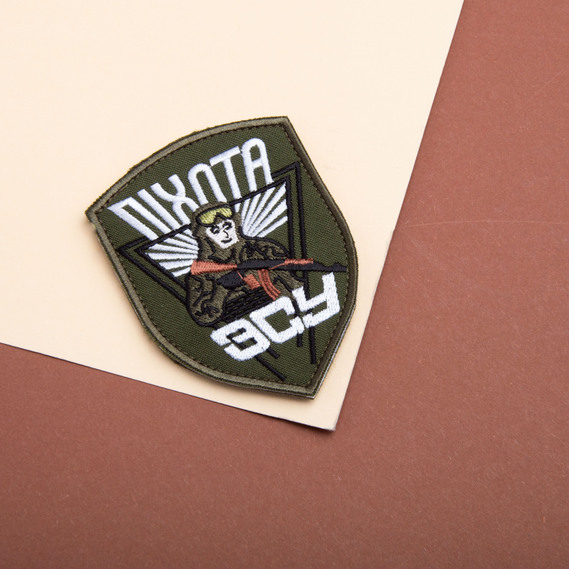 Set of 2 Patches with Velcro "Infantry of the Armed Forces of Ukraine" 7x9.5 cm, Embroidered Patch with Velcro, фото 10